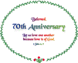 God's Loveletters Anniversary 70th Beloved