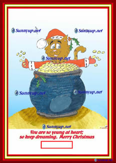 012 Cat and Pot of Gold DIGITIZED CARTOON NEW