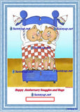 122  Anniverary Couple S DIGITIZED CARTOON NEW