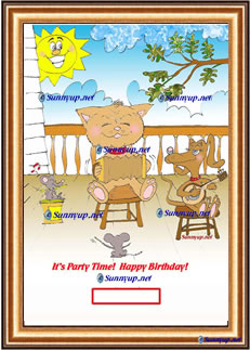 025  Birthday Party W DIGITIZED CARTOON NEW