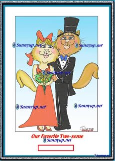 122  Anniverary Couple S DIGITIZED CARTOON NEW