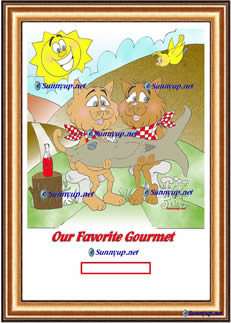 O50 CAT GOURMET DIGITIZED CARTOON NEW