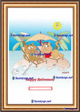 070 Cat Retirement Island W DIGITIZED CARTOON NEW