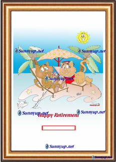 070 Cat Retirement Island W DIGITIZED CARTOON NEW