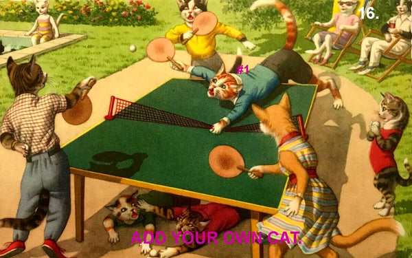 CAT GOLFER 24 (12" x 18")