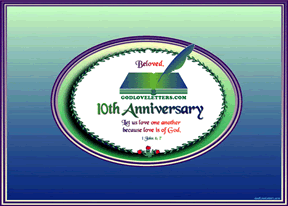 God's Loveletters Anniversary 10 Beloved