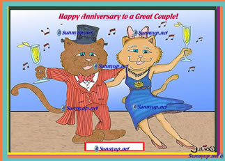 129 Happy Anniversary S DIGITIZED CARTOON NEW