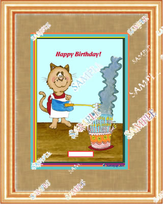 123 Birthday Cake  DIGITIZED CARTOON NEW