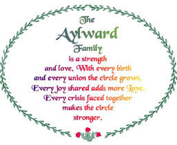 God's Loveletters Family Tree of six 6
