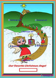 204 Christmas Angel S DIGITIZED CARTOON NEW