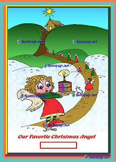 207 Christmas  Angel S DIGITIZED CARTOON NEW