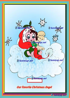 207 Christmas  Angel S DIGITIZED CARTOON NEW