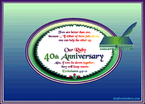 A    ANNIVERSARY 40 BELOVED