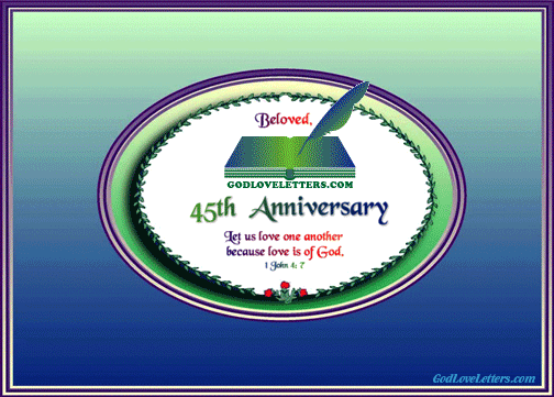 God's Loveletters Anniversary 45 Beloved