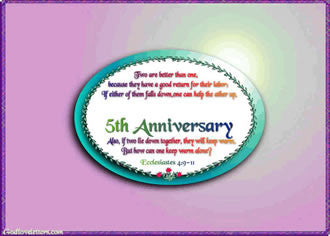 God's Loveletters Anniversary 5th Joy