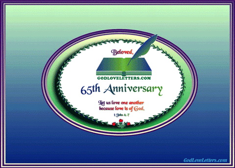 God's Loveletters 65th Beloved Anniversary