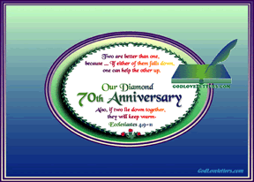 A    ANNIVERSARY 70 BELOVED