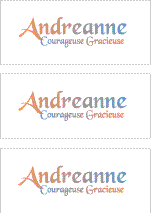 A REWARD FOR DONATIONS -- FIRST NAMES: FEMALE "A"