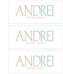 A REWARD FOR DONATIONS: FIRST NAME: MALE "A"