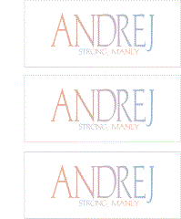 A REWARD FOR DONATIONS: FIRST NAME: MALE "A"