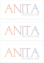 A REWARD FOR DONATIONS -- FIRST NAMES: FEMALE "A"