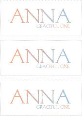 A REWARD FOR DONATIONS -- FIRST NAMES: FEMALE "A"