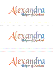 A REWARD FOR DONATIONS -- FIRST NAMES: FEMALE "A"