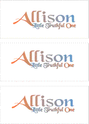 A REWARD FOR DONATIONS -- FIRST NAMES: FEMALE "A"