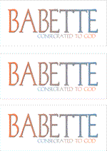 COMPATIBLE NAMES -- REWARD FOR DONATIONS: FEMALE "B"