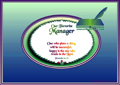 God's Loveletters Our Favorite Manager