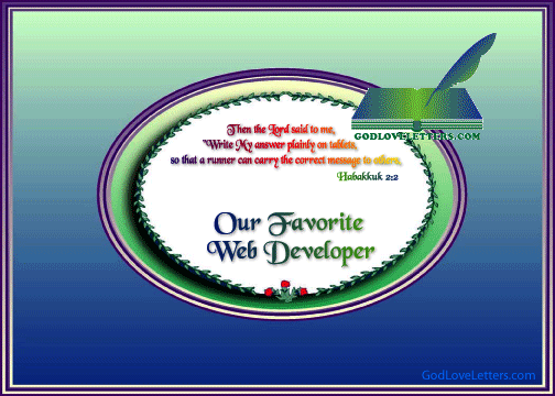 God's Loveletters Our Favorite Web Developer