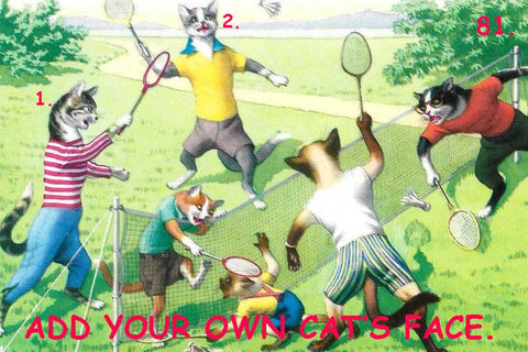 CAT BADMINTON 81 (12" x 18")