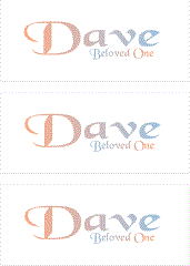 A REWARD FOR DONATIONS: FIRST NAME: MALE "D"