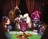 DOGS AT CARD GAME 18  (8" X 12")