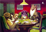 DOGS AT CARD GAME 18  (8" X 12")