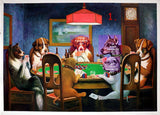 DOG POKER CHEATING 1  (#1 or #2 or #3)  (8" X 12")