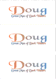 A REWARD FOR DONATIONS: FIRST NAME: MALE "D"