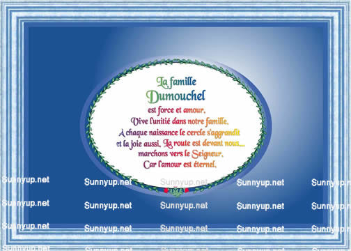 A  FAMILLE NOTRE PETIT FILS