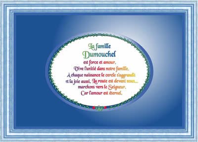 God's Loveletters Family Tree of six 6
