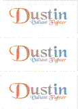 A REWARD FOR DONATIONS: FIRST NAME: MALE "D"