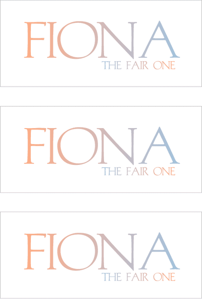 A REWARD FOR DONATIONS -- FIRST NAMES: FEMALE "F"