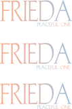 A REWARD FOR DONATIONS -- FIRST NAMES: FEMALE "F"