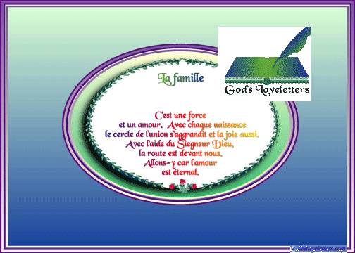 God's Loveletters Family Tree of six 6