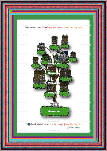 God's Loveletters Family Tree -- 12 Members