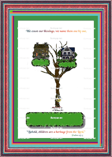 God's Loveletters Family Tree of six 6