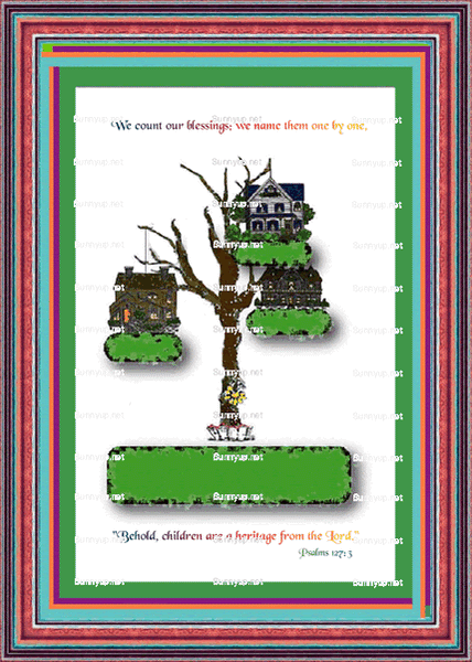 God's Loveletters Family Tree of six 6