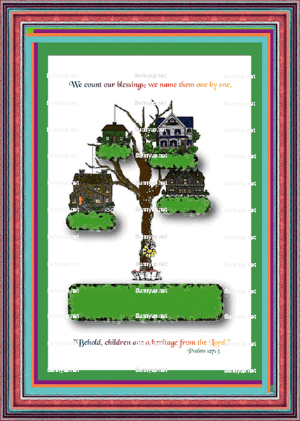 God's Loveletters Family Tree of six 6