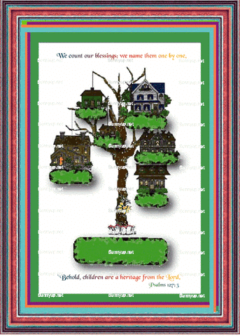 God's Loveletters Family Tree of six 6