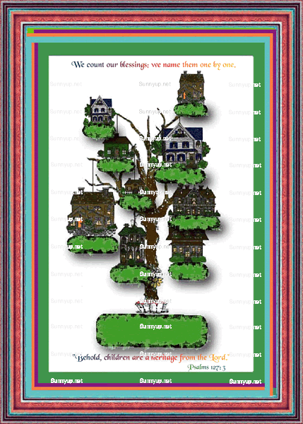 God's Loveletters Family Tree of six 6