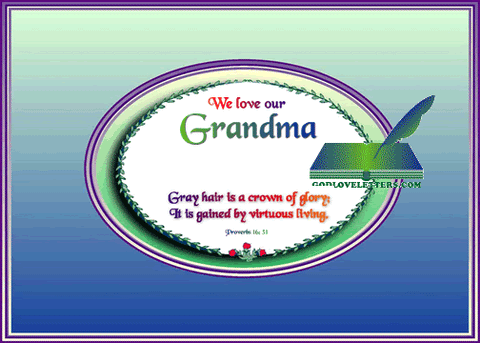 God's Loveletters -- We love our Grandma